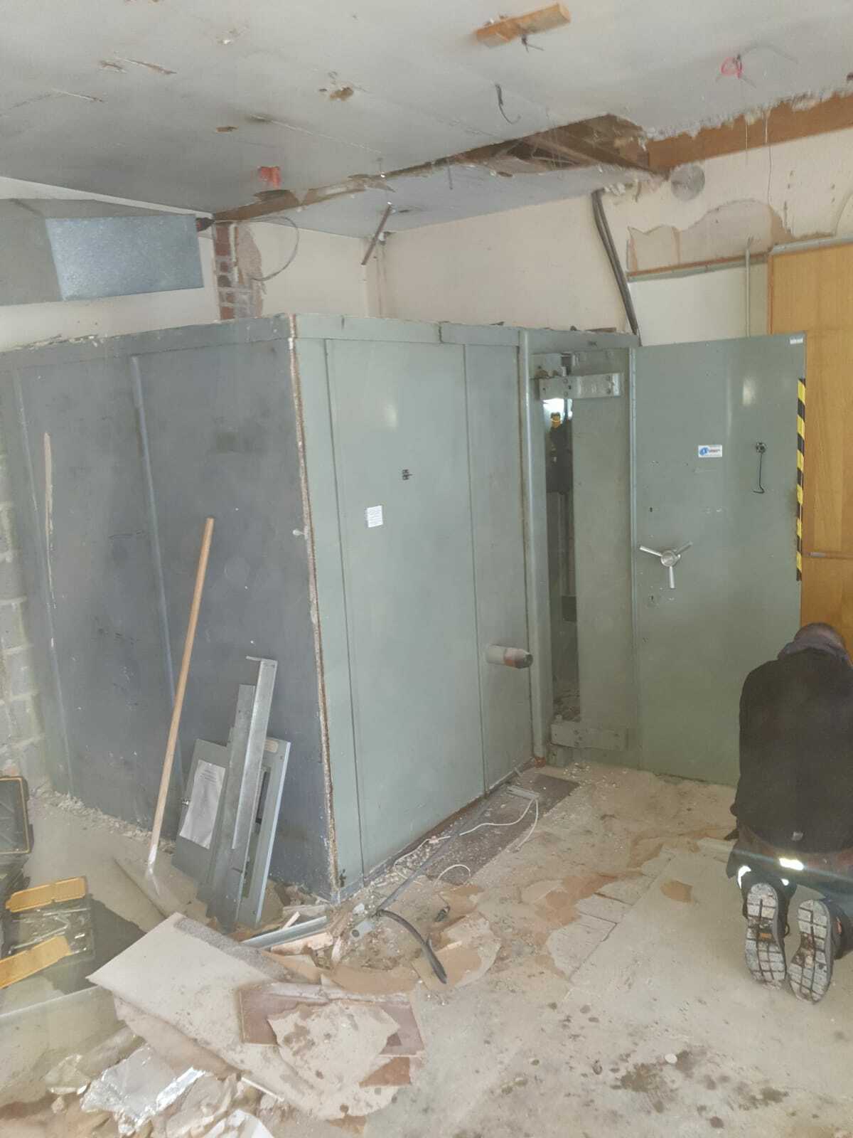 Vintage Safe Vault safe deposit boxes inside the high-security facility